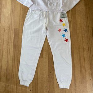 S O L D !!! EXIST White Starry Sweatpants Size L